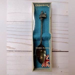 Vintage Exquisite Silver Plated Spoon - Castle Handle